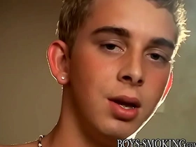 Cute hoyt jaeger smokes cigars while jerking off and cumming