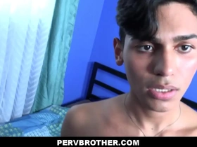 Latino twink stepbrother fucked by older stepbrother while cleaning room pov - simon, dublin grey