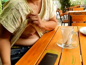 Flashing hairy tits