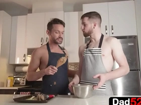 Family fuck on the kitchen floor