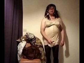 Undressing after walk with diaper on
