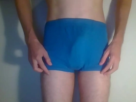 Twink slowly reveals the contents of his undies