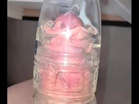 Filling my fleshlight quickshot mount with a load of cum