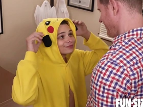 Funsizeboys hairless twink takes big dick bareback in kitchen fuck