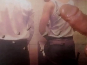 Clay motion cock portrait cartoon of cock cumming secretly in public toilet