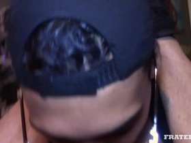 New pledge on duty and the top in the frat can pound bitches forever