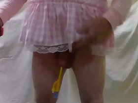 Plugged catheterized pumped and spanked by pinky 396