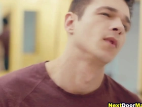 Straight guy threesome fucked by gay buddies