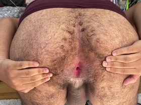 Analwhorejj taking a 12in dildo up his boypussy!