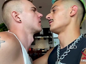 Uncut blonde gets blown