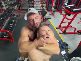 Muscular man with big cock fucks bitch