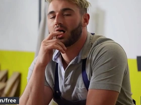 Sexy jock (adrian hart) meets (michael boston) put his dick in his mouth right away - men