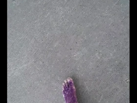 Naked driver walks and pisses under a bridge