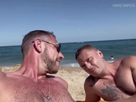 Getting horny at the beach with simon and great creampie after