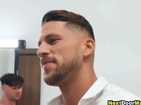 Hot gay guys hook-up in their office