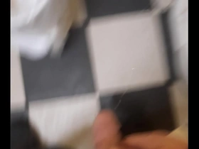 Public bathroom flooded with my piss