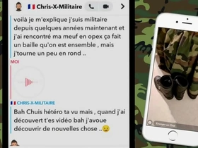 Un militaire français hétéro curieux en manque de queues !