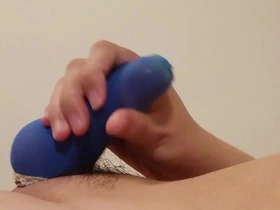 008-4 penis stockings - blue and open blue