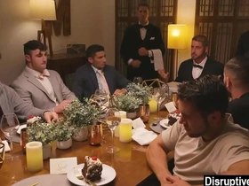 Rich gay guy invites his ex-boyfriends for gangbang