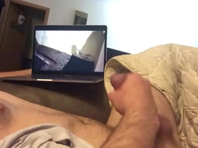 Jerking off and watching porn