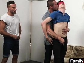 Stepdad and his friend fuck a young boy